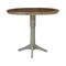 International Concepts Round 36 in Rd Top Pedestal Table, 12 in Leaf, Bar Ht, Hickory/Stone, 36 W, 48 L, 42.1 in H, Wood K41-36RXT-27B-6B-2 - alternate 9